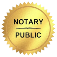 Gold Notary Public Emblem